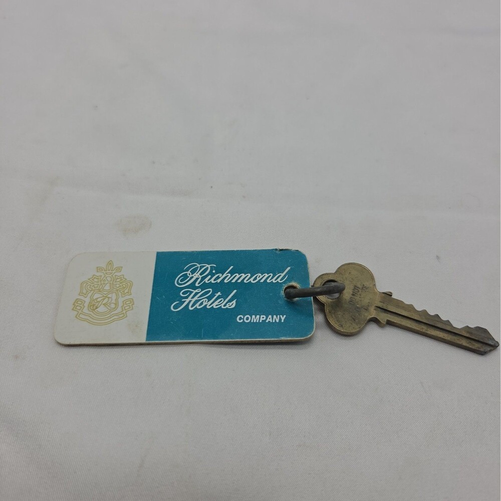 Vintage RICHMOND HOTELS Room Key and Fob - Richmond, Virginia